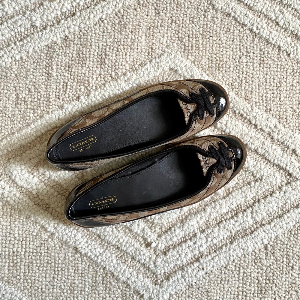 Authentic Real Leather Coach Flats
